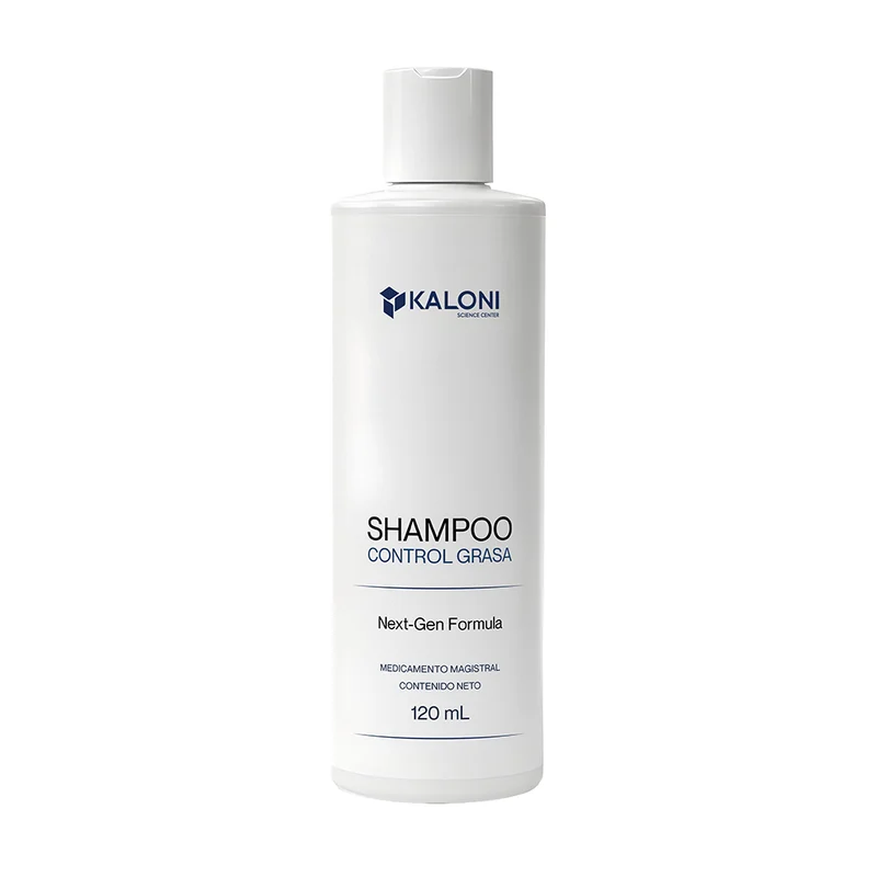 Presentación de Shampoo Grasa de Kaloni Products.